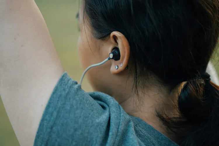 Experience natural stress relief through gentle ear stimulation, anywhere you go.